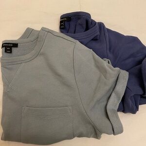 RW&CO - 2-for1 - Short-Sleeve Greygreen and Blue Sweatshirt Tops Size Medium GUC